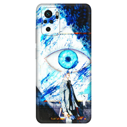 Xiaomi Redmi Phone Skins (All Models) - Gojo Satoru evil eye - 3D Embossed Finish (L-239) Redmi Note 10S