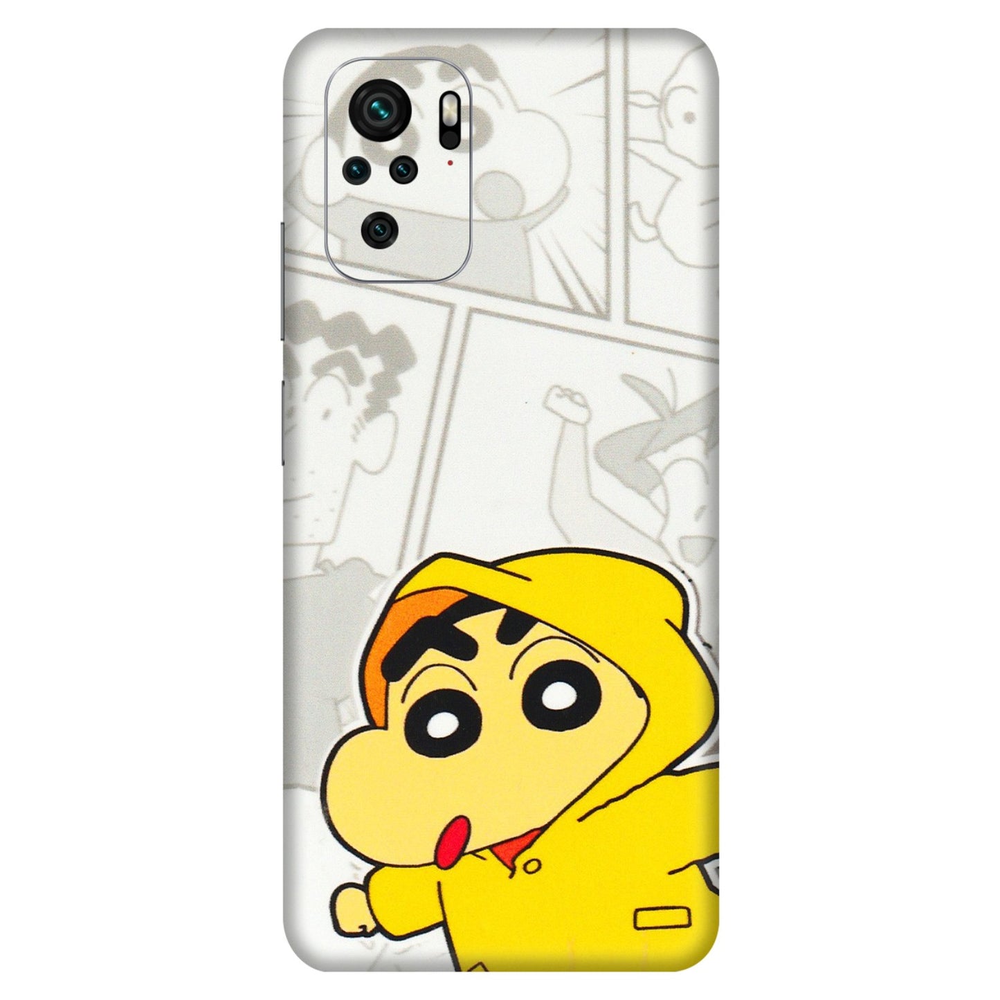 Xiaomi Redmi Phone Skins (All Models) - Yellow Shinchan Comic - 3D Embossed Finish (L-246) Redmi Note 10S