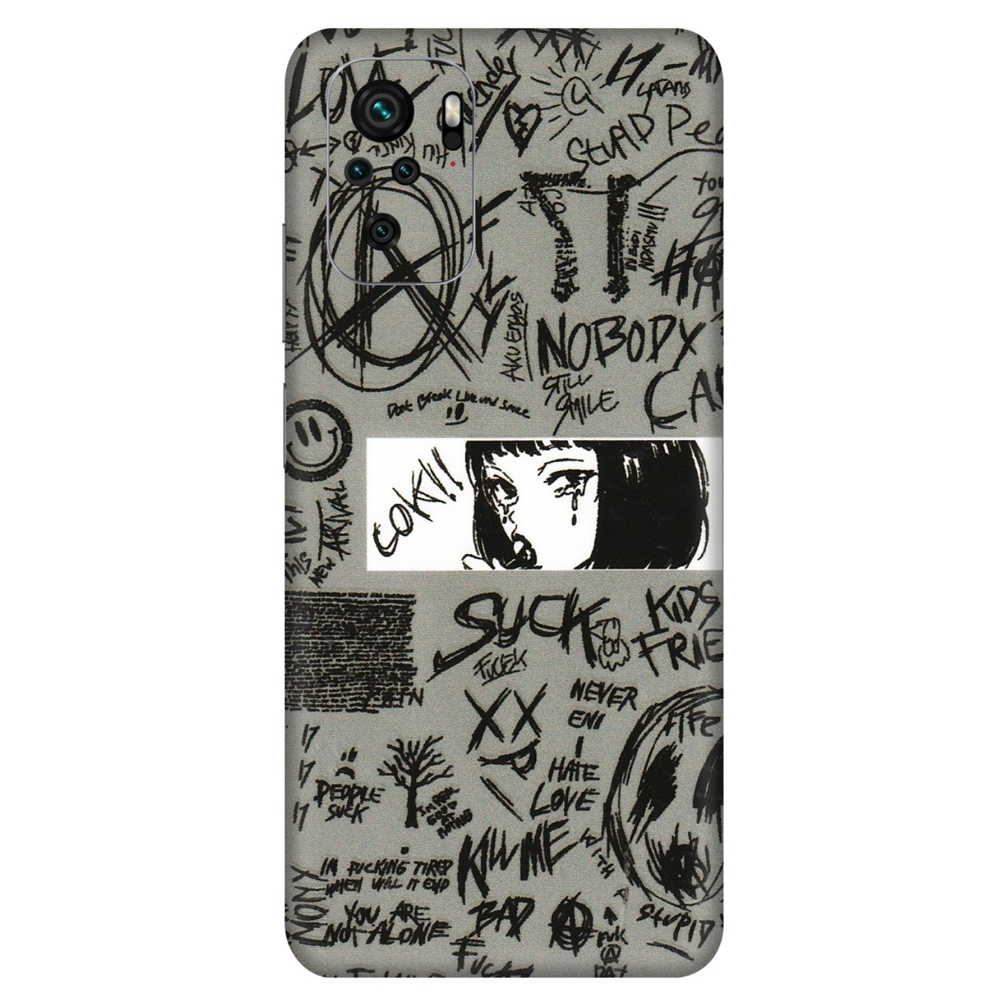 Xiaomi Redmi Phone Skins (All Models) - Never Have Love Anime - 3D Embossed Finish (L-260) Redmi Note 10S