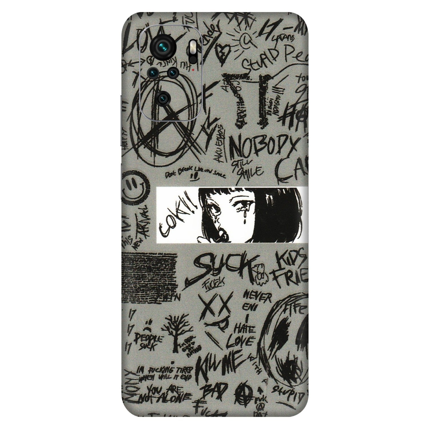 Xiaomi Redmi Phone Skins (All Models) - Never Have Love Anime - 3D Embossed Finish (L-260) Redmi Note 10S