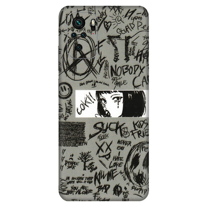 Xiaomi Redmi Phone Skins (All Models) - Never Have Love Anime - 3D Embossed Finish (L-260) Redmi Note 10S