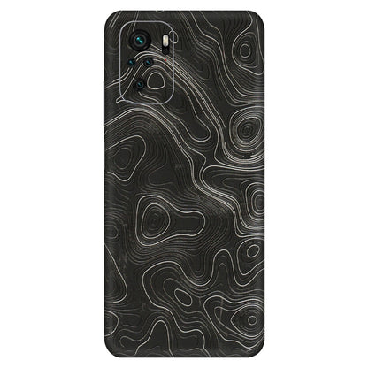Xiaomi Redmi Phone Skins (All Models) - Abstract White Line Map - 3D Embossed Finish (L-269) Redmi Note 10S