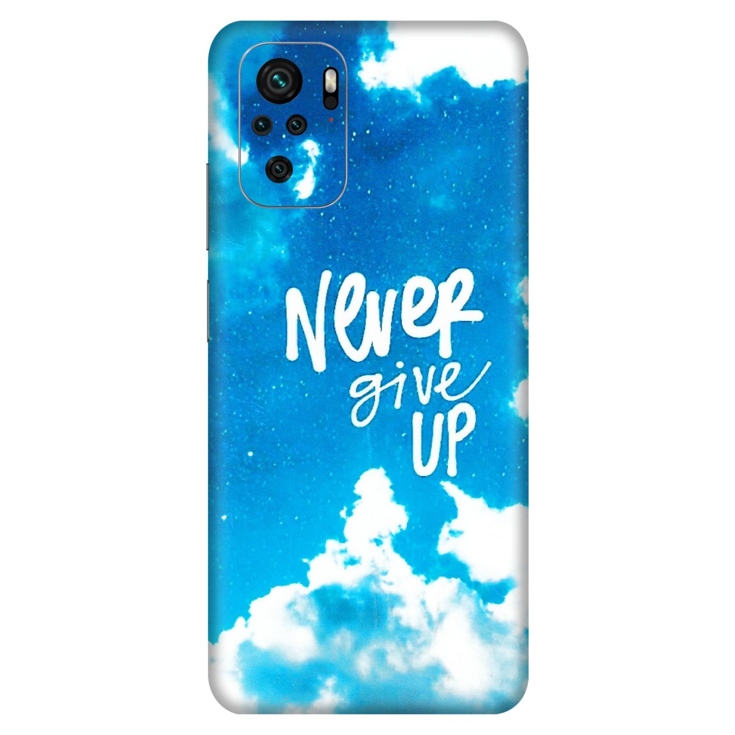 Xiaomi Redmi Phone Skins (All Models) - Never Give Up - 3D Embossed Finish (L-279) Redmi Note 10S