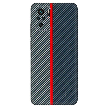 Xiaomi Redmi Phone Skins (All Models) - Blue Sober Lines - 3D Embossed Finish (L-305) Redmi Note 10S