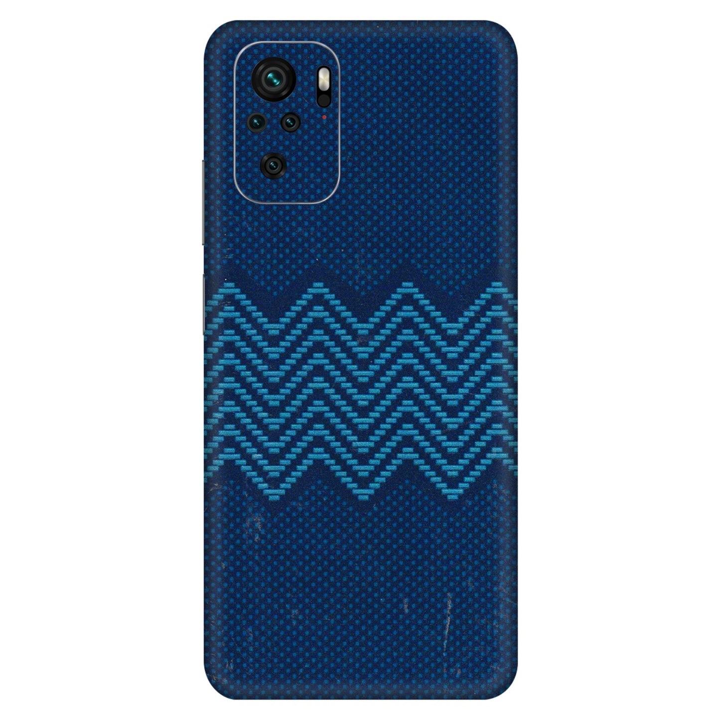 Xiaomi Redmi Phone Skins (All Models) - Blue Sober Waves - 3D Embossed Finish (L-306) Redmi Note 10S