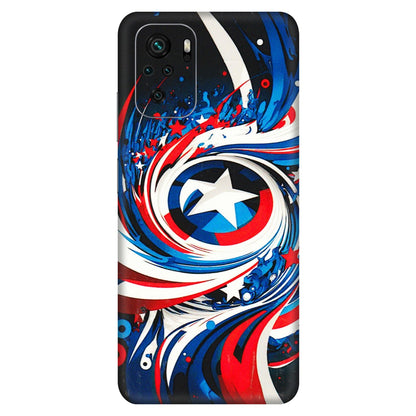 Xiaomi Redmi Phone Skins (All Models) - Captain America Logo - 3D Embossed Finish (L-307) Redmi Note 10S