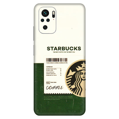 Xiaomi Redmi Phone Skins (All Models) - Starbucks Barcode - 3D Embossed Finish (L-308) Redmi Note 10S
