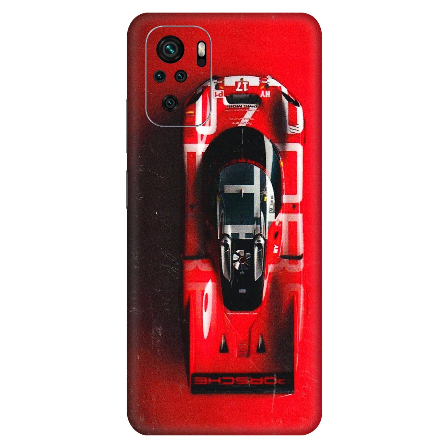 Xiaomi Redmi Phone Skins (All Models) - Red Porsche Car Logo - 3D Embossed Finish (L-315) Redmi Note 10S