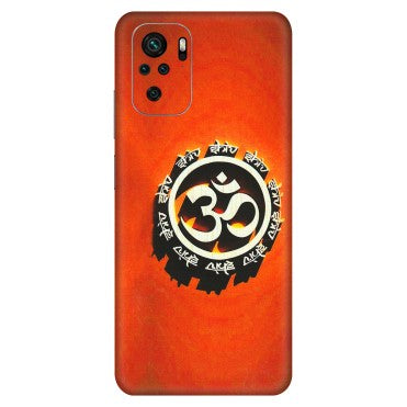 Xiaomi Redmi Phone Skins (All Models) - Aum Shiv Orange - 3D Embossed Finish (L-32) Redmi Note 10S