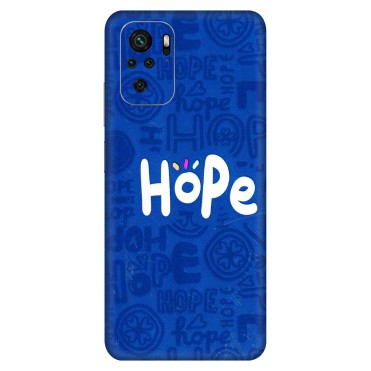 Xiaomi Redmi Phone Skins (All Models) - Hope Doodles Blue - 3D Embossed Finish (L-43) Redmi Note 10S