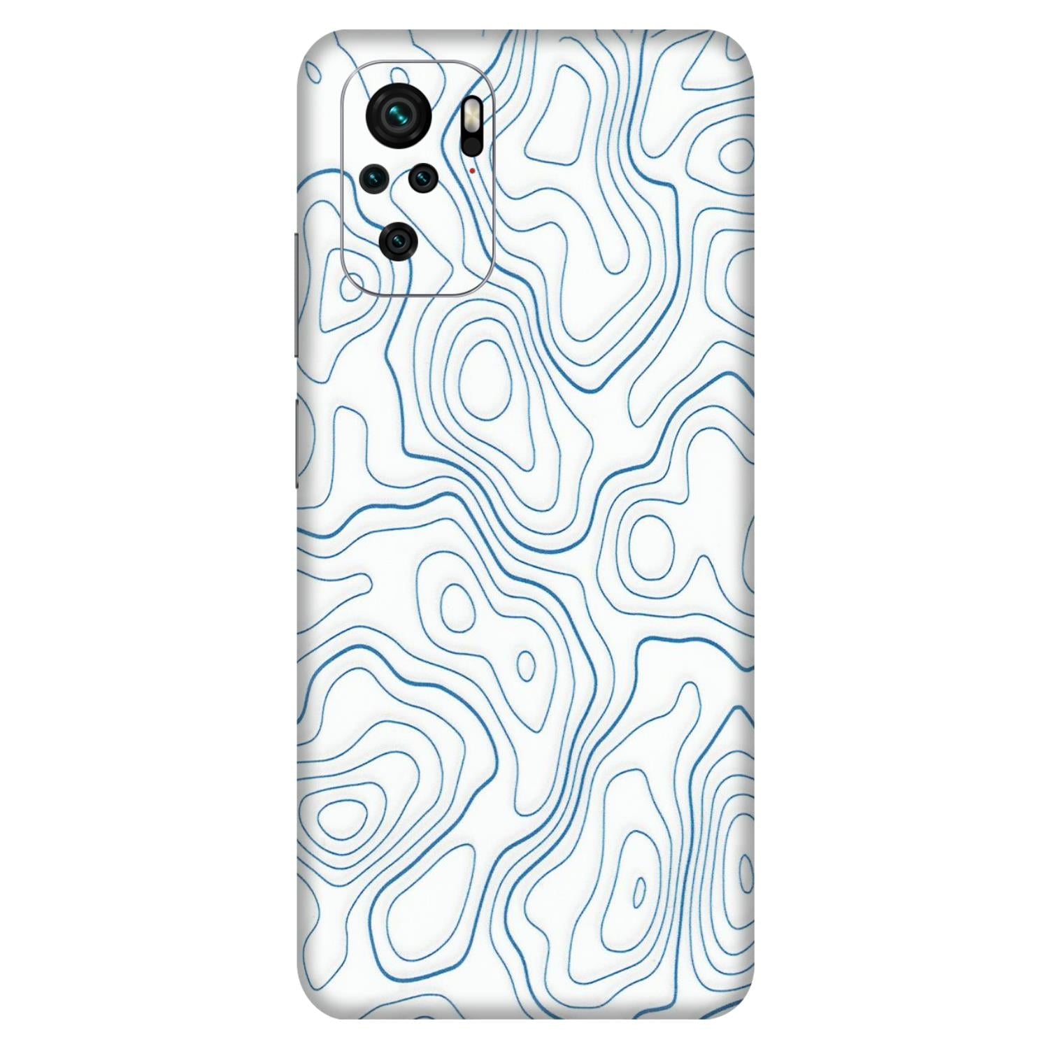 Xiaomi Redmi Phone Skins (All Models) - Blue And White Swirls - Matte Finish (M-139) Redmi Note 10S