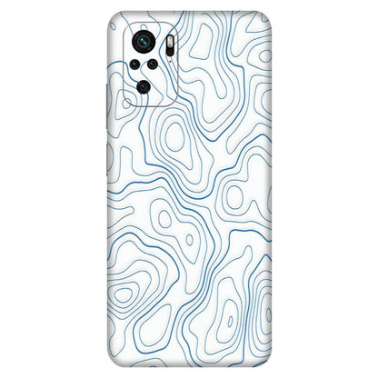 Xiaomi Redmi Phone Skins (All Models) - Blue And White Swirls - Matte Finish (M-139) Redmi Note 10S