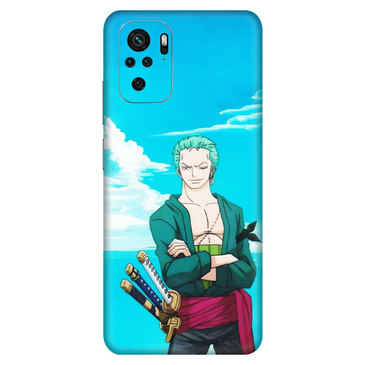 Xiaomi Redmi Phone Skins (All Models) - Cool Swordman Zoro Anime - Matte Finish (M-143) Redmi Note 10S