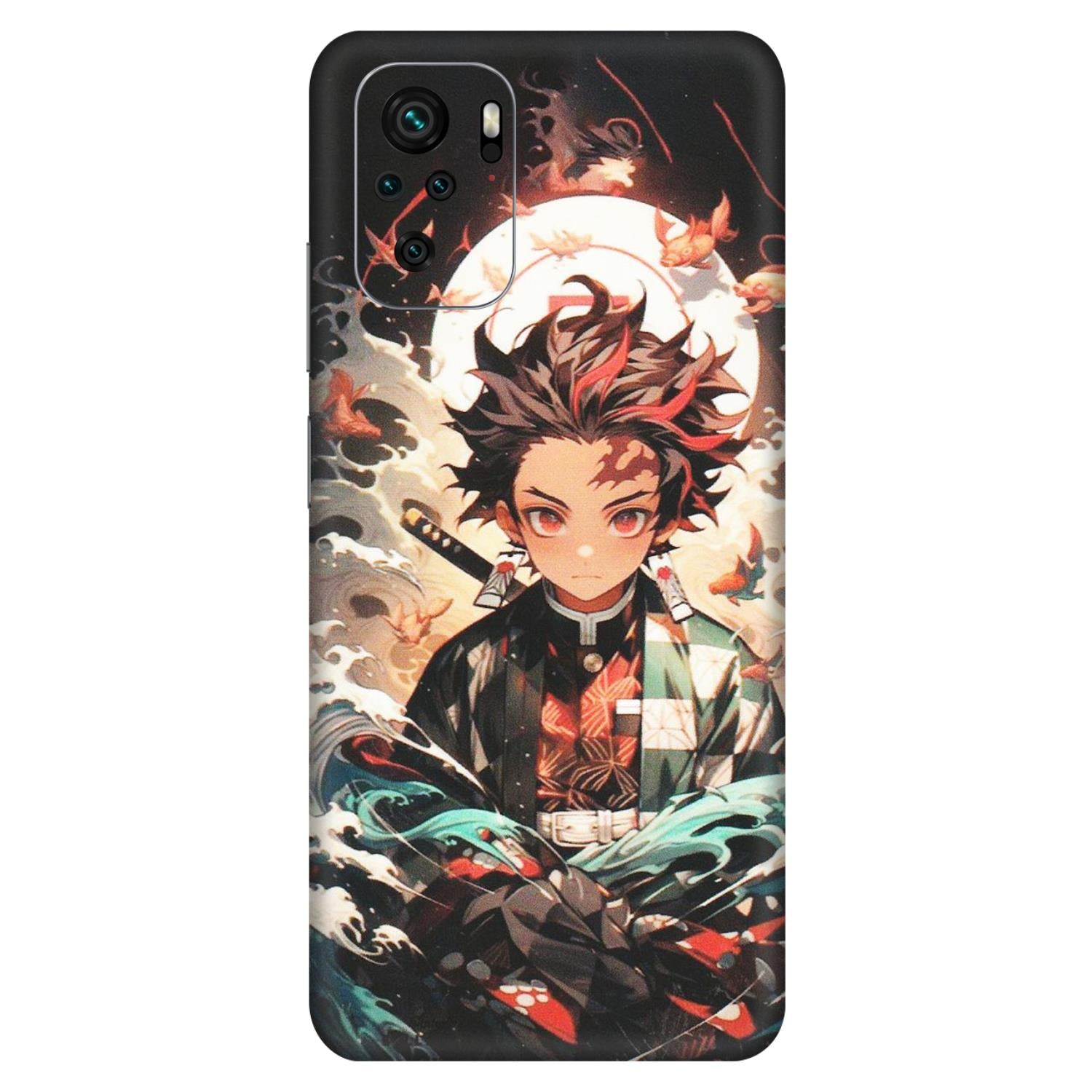 Xiaomi Redmi Phone Skins (All Models) - Tanjiro Demon Slayer Anime - Matte Finish (M-158) Redmi Note 10S