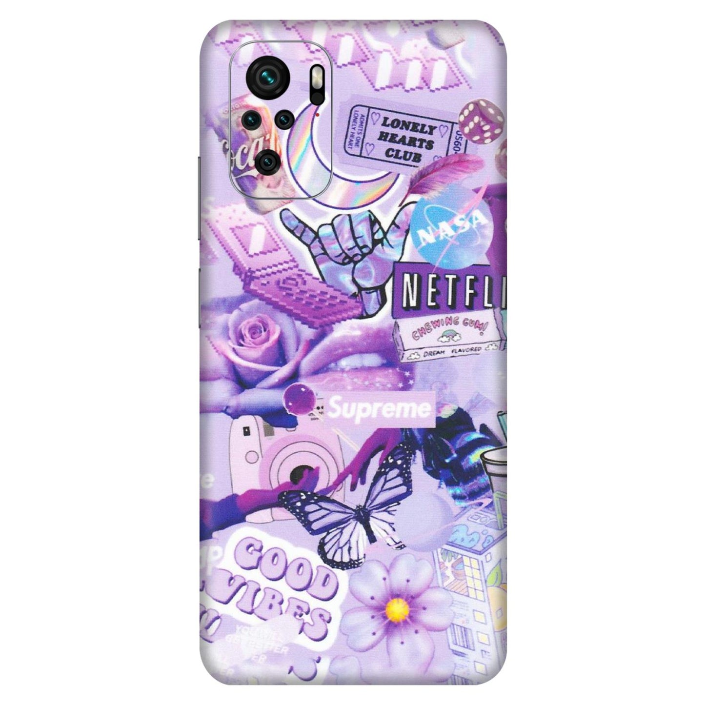 Xiaomi Redmi Phone Skins (All Models) - Supreme Purple Magic - Matte Finish (M-88) Redmi Note 10S