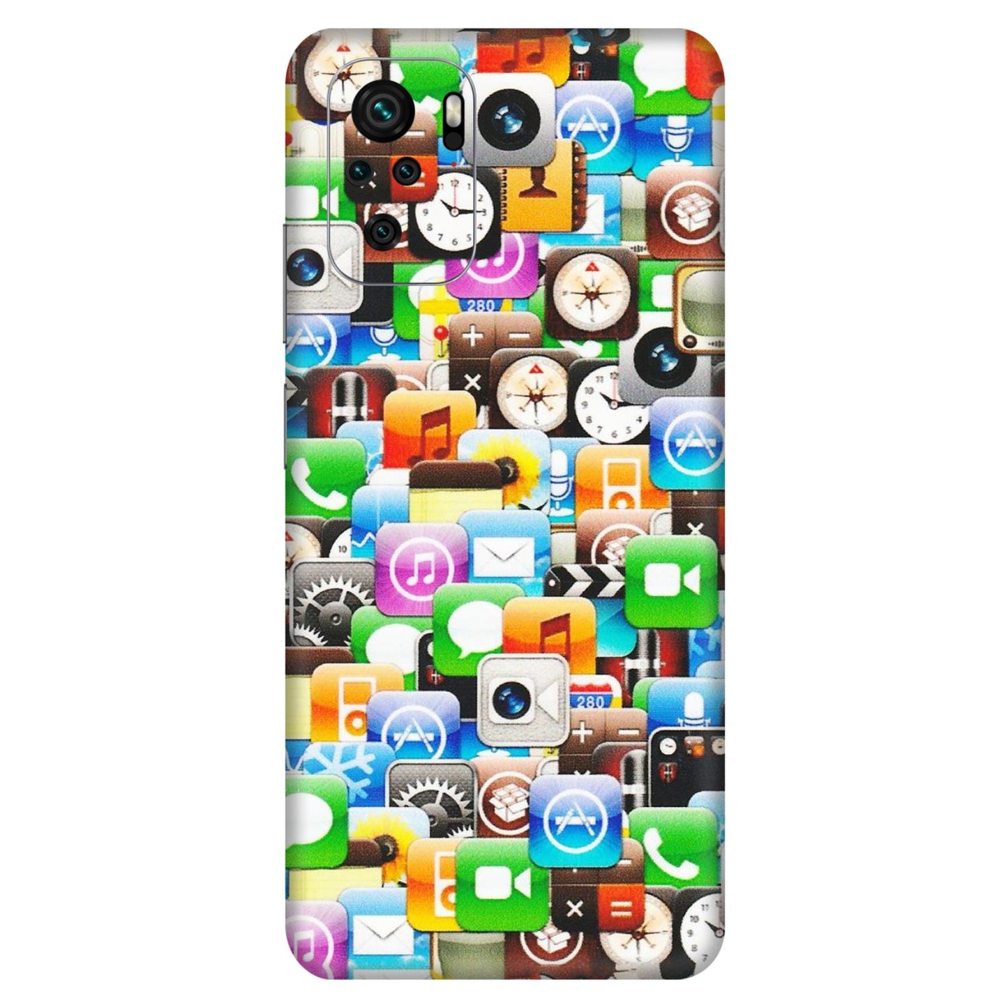 Xiaomi Redmi Phone Skins (All Models) - All Apple Icons - Matte Finish (M-93) Redmi Note 10S