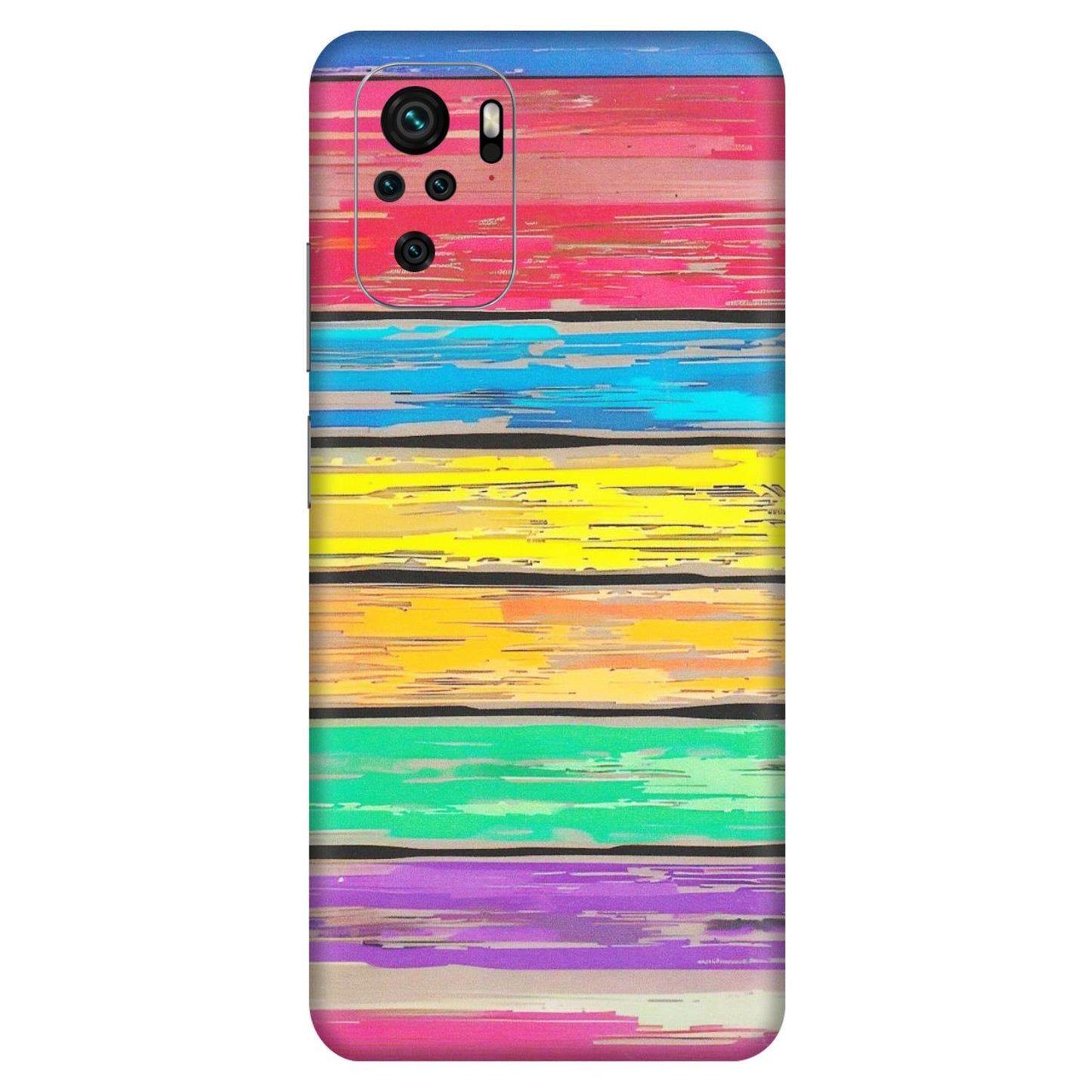 Xiaomi Redmi Phone Skins (All Models) - Multi Colour Wooden Wall - Matte Finish (M-96) Redmi Note 10S
