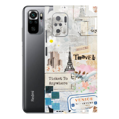 Xiaomi Redmi Phone Skins (All Models) - Travel Memories - Transparent Finish (T-09) Redmi Note 10S