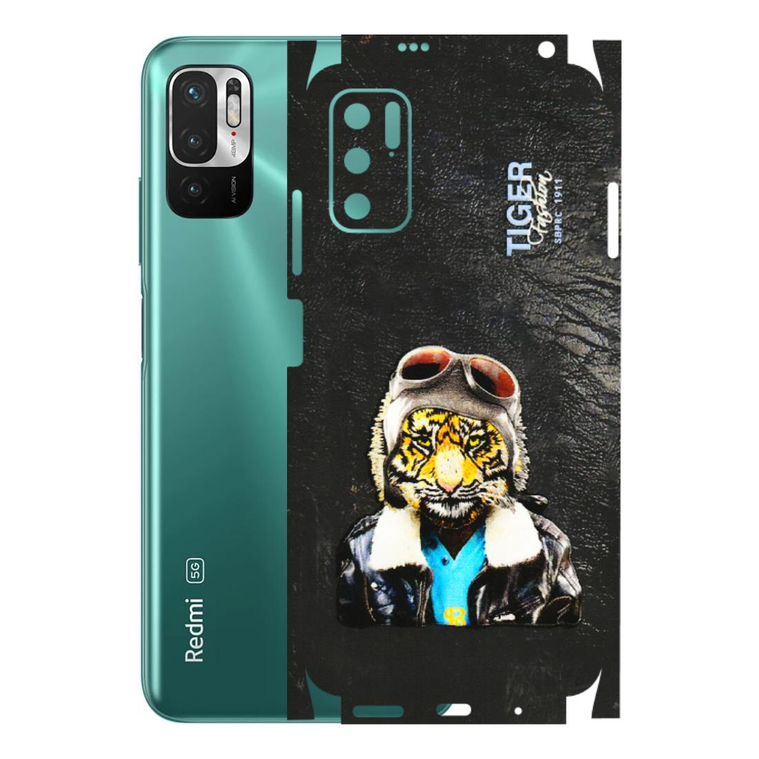 Xiaomi Redmi Phone Skins (All Models) - Rider Tiger - 3D Embossed Finish (L-113) Redmi Note 10T 5G