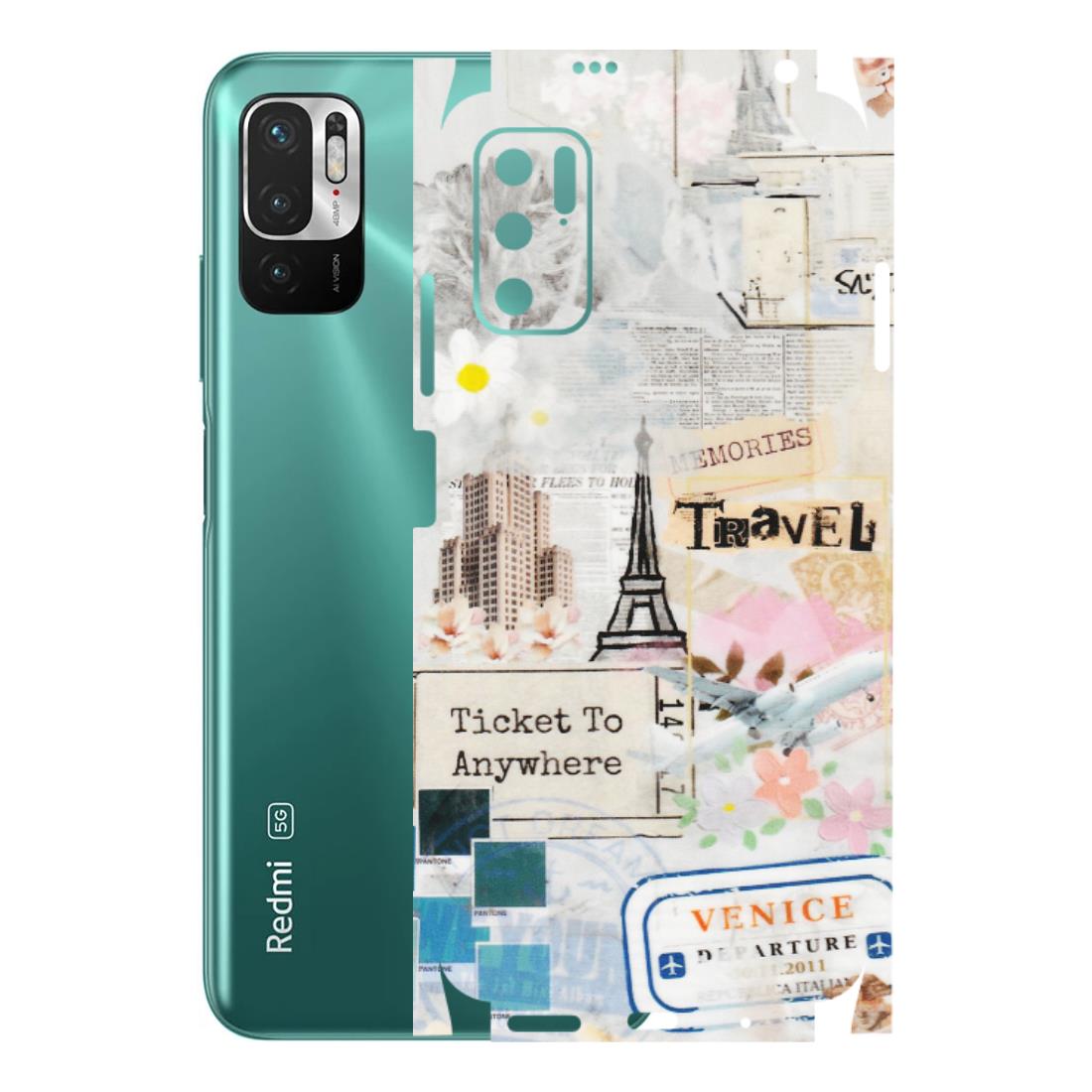 Xiaomi Redmi Phone Skins (All Models) - Travel Memories - Transparent Finish (T-09) Redmi Note 10T 5G