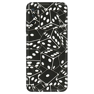 Xiaomi Redmi Phone Skins (All Models) - Big Black Dices - 3D Embossed Finish (L-106) Redmi Note 10T 5G