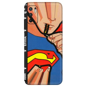 Xiaomi Redmi Phone Skins (All Models) - Superman Sutta - 3D Embossed Finish (L-130) Redmi Note 10T 5G