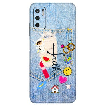 Xiaomi Redmi Phone Skins (All Models) - Denim Jeans Pocket - 3D Embossed Finish (L-134) Redmi Note 10T 5G