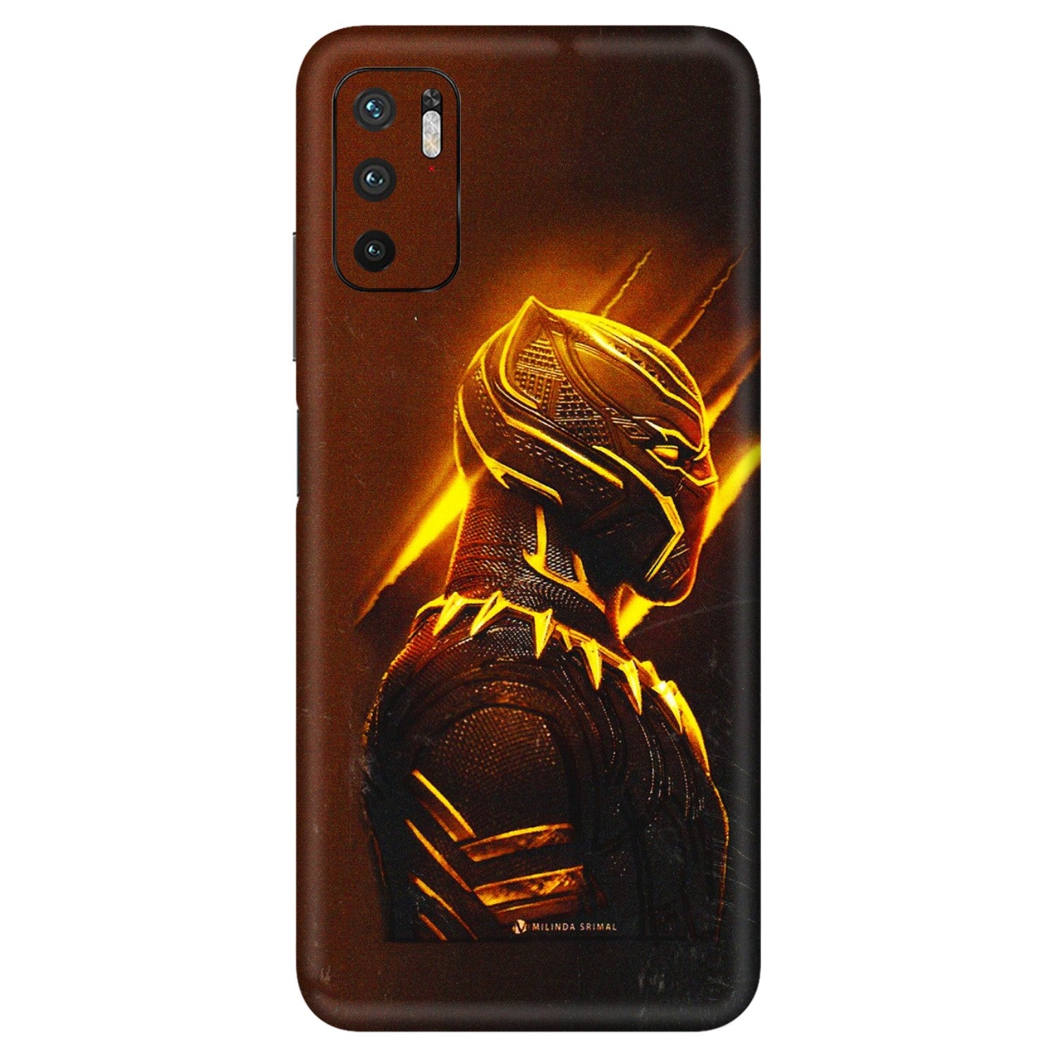 Xiaomi Redmi Phone Skins (All Models) - Gold Black Panther - 3D Embossed Finish (L-181) Redmi Note 10T 5G