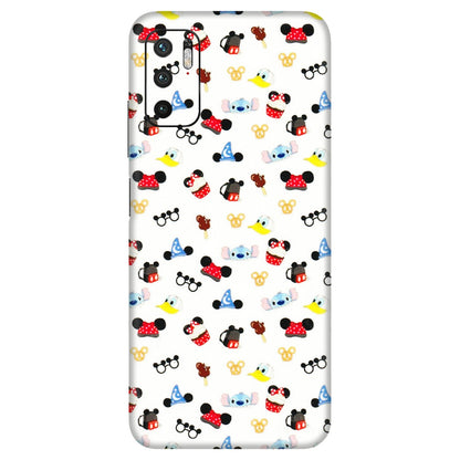 Xiaomi Redmi Phone Skins (All Models) - Minnie Mouse & Donald Doodles s - 3D Embossed Finish (L-194) Redmi Note 10T 5G