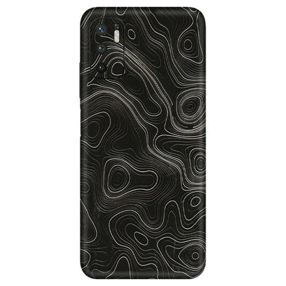 Xiaomi Redmi Phone Skins (All Models) - Black Swirl - 3D Embossed Finish (L-196) Redmi Note 10T 5G