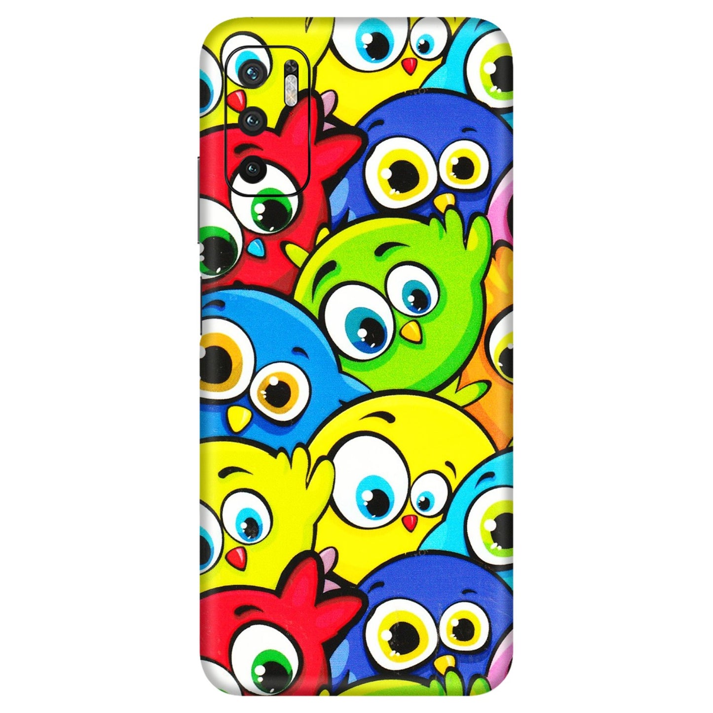 Xiaomi Redmi Phone Skins (All Models) - Cute Fluffy Birds - 3D Embossed Finish (L-213) Redmi Note 10T 5G