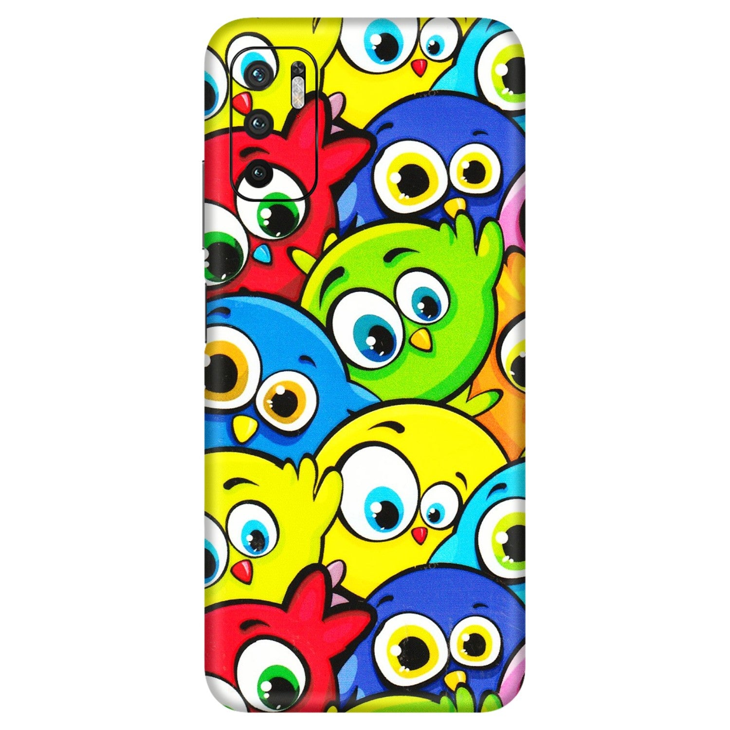 Xiaomi Redmi Phone Skins (All Models) - Cute Fluffy Birds - 3D Embossed Finish (L-213) Redmi Note 10T 5G