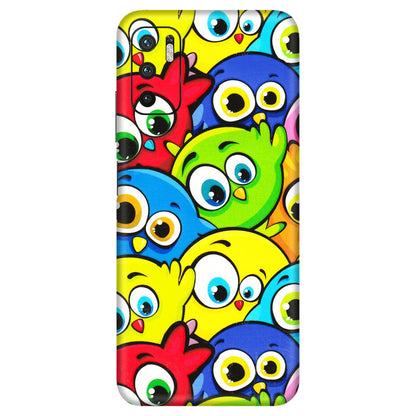 Xiaomi Redmi Phone Skins (All Models) - Cute Fluffy Birds - 3D Embossed Finish (L-213) Redmi Note 10T 5G