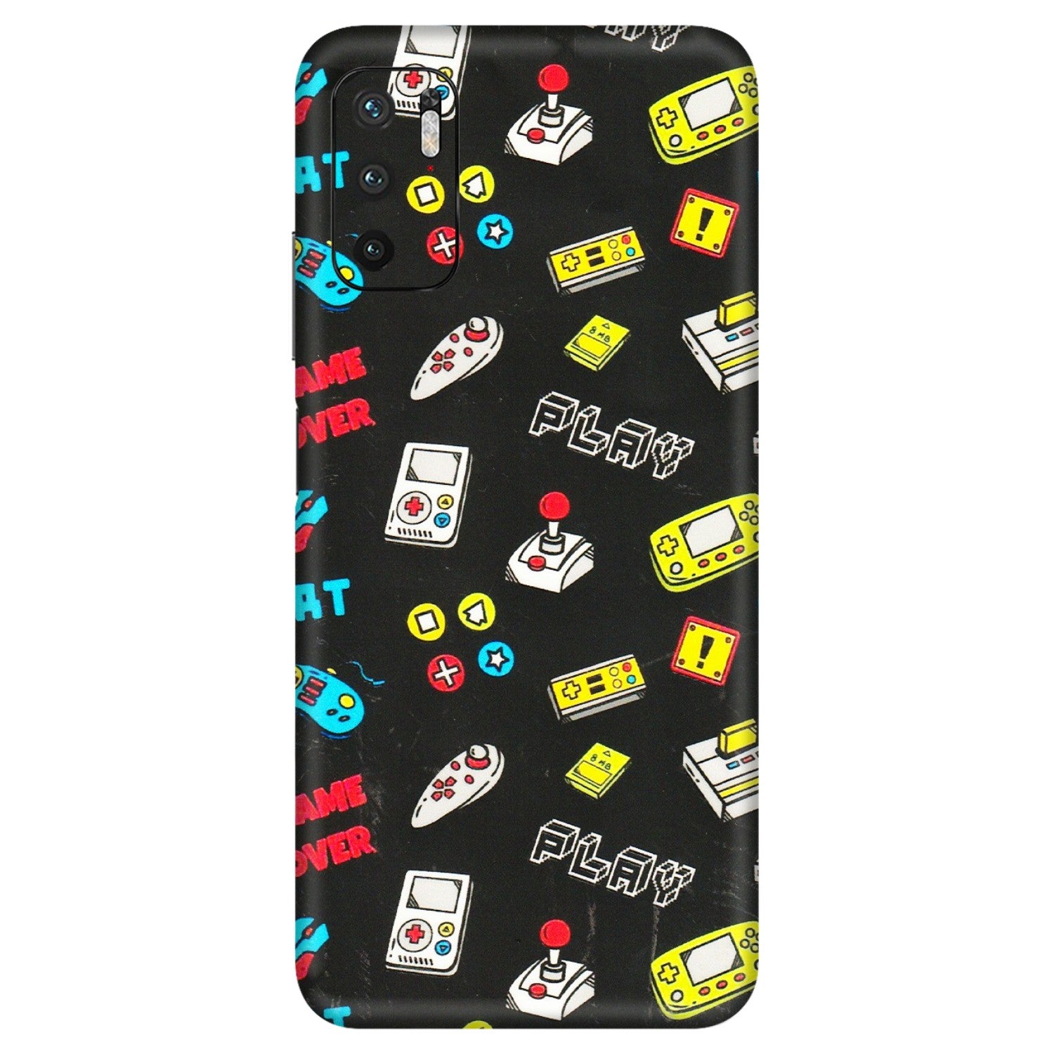 Xiaomi Redmi Phone Skins (All Models) - Gaming Doodles - 3D Embossed Finish (L-224) Redmi Note 10T 5G