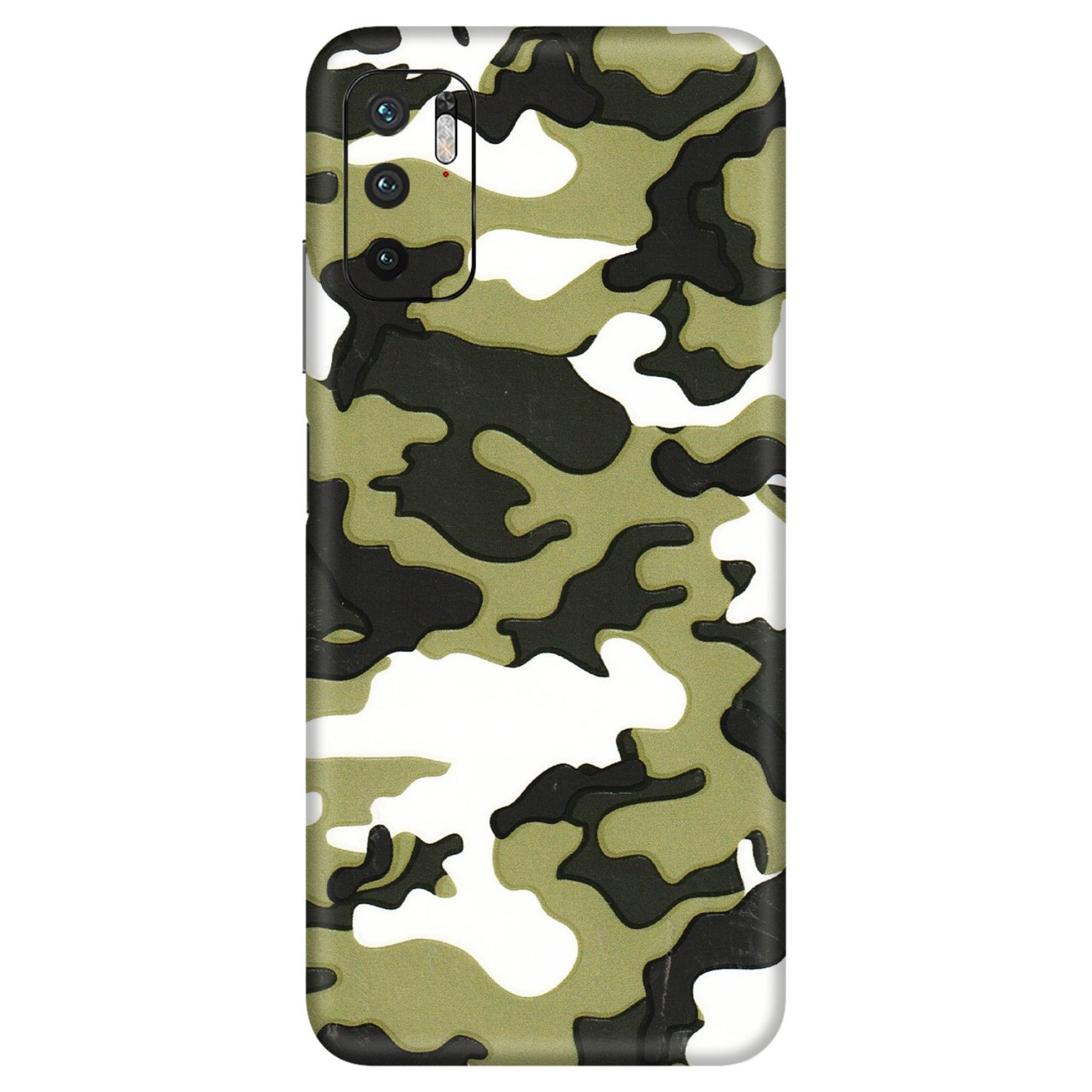 Xiaomi Redmi Phone Skins (All Models) - Camouflages White And Green - 3D Embossed Finish (L-243) Redmi Note 10T 5G