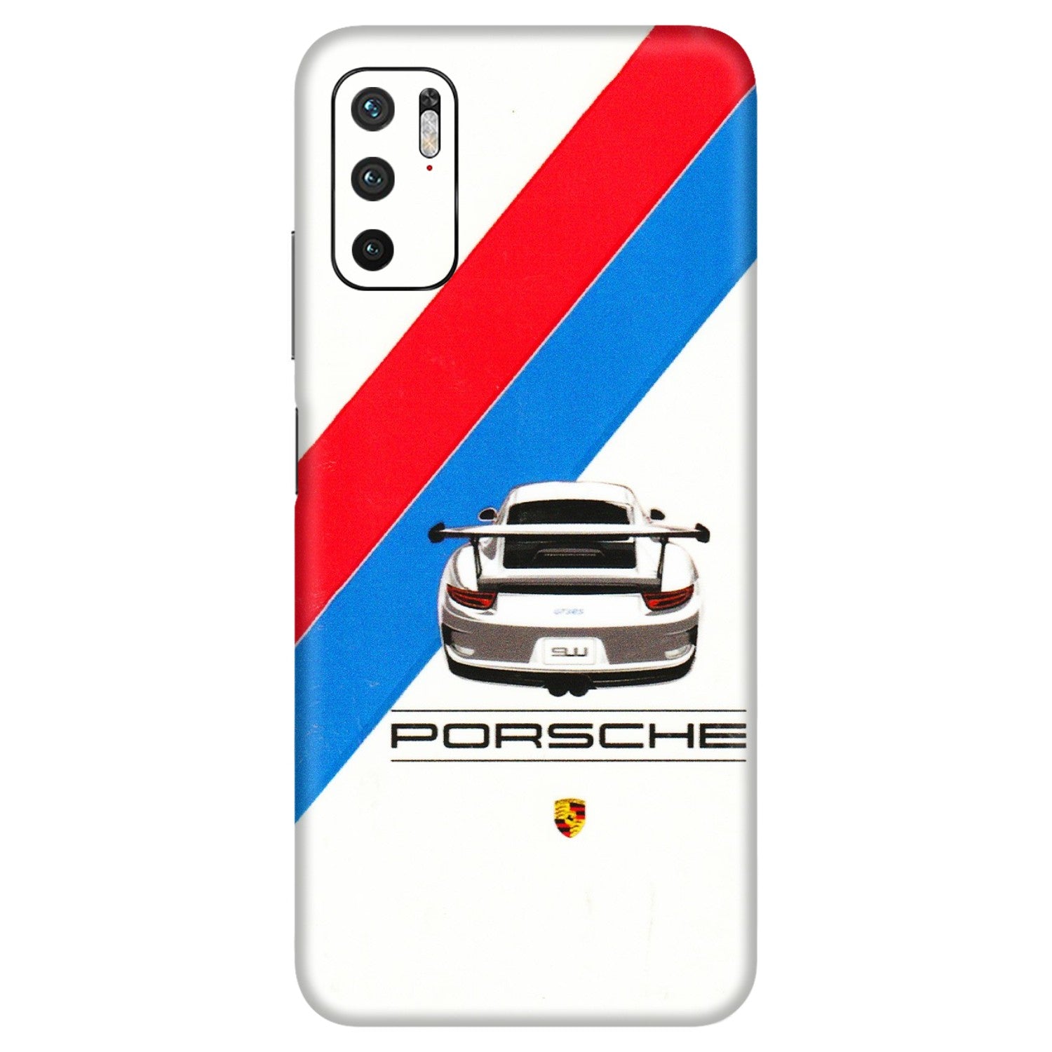 Xiaomi Redmi Phone Skins (All Models) - Porche Car Sober Logo - 3D Embossed Finish (L-248) Redmi Note 10T 5G