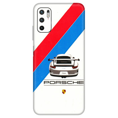 Xiaomi Redmi Phone Skins (All Models) - Porche Car Sober Logo - 3D Embossed Finish (L-248) Redmi Note 10T 5G
