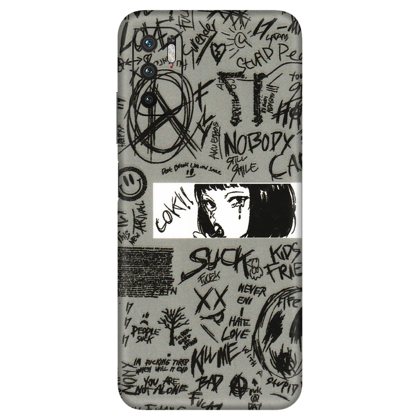 Xiaomi Redmi Phone Skins (All Models) - Never Have Love Anime - 3D Embossed Finish (L-260) Redmi Note 10T 5G