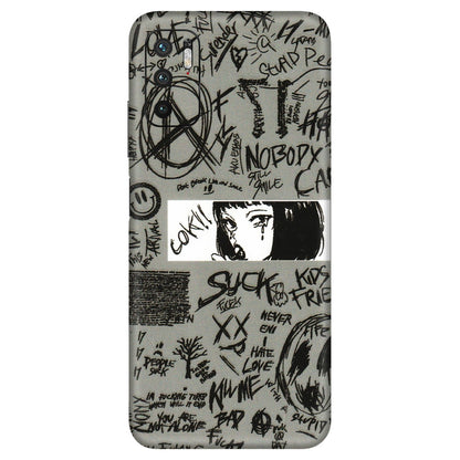 Xiaomi Redmi Phone Skins (All Models) - Never Have Love Anime - 3D Embossed Finish (L-260) Redmi Note 10T 5G