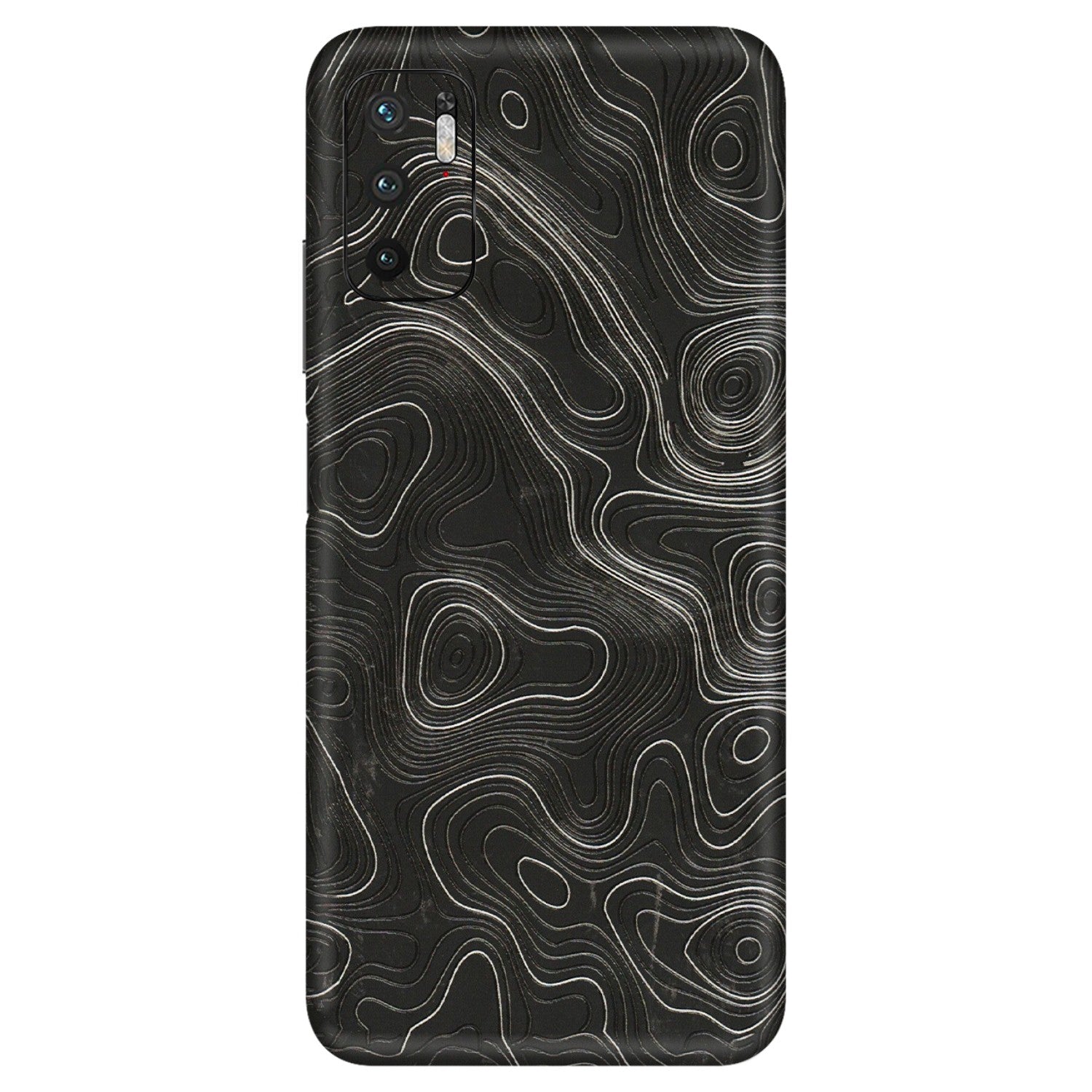Xiaomi Redmi Phone Skins (All Models) - Abstract White Line Map - 3D Embossed Finish (L-269) Redmi Note 10T 5G