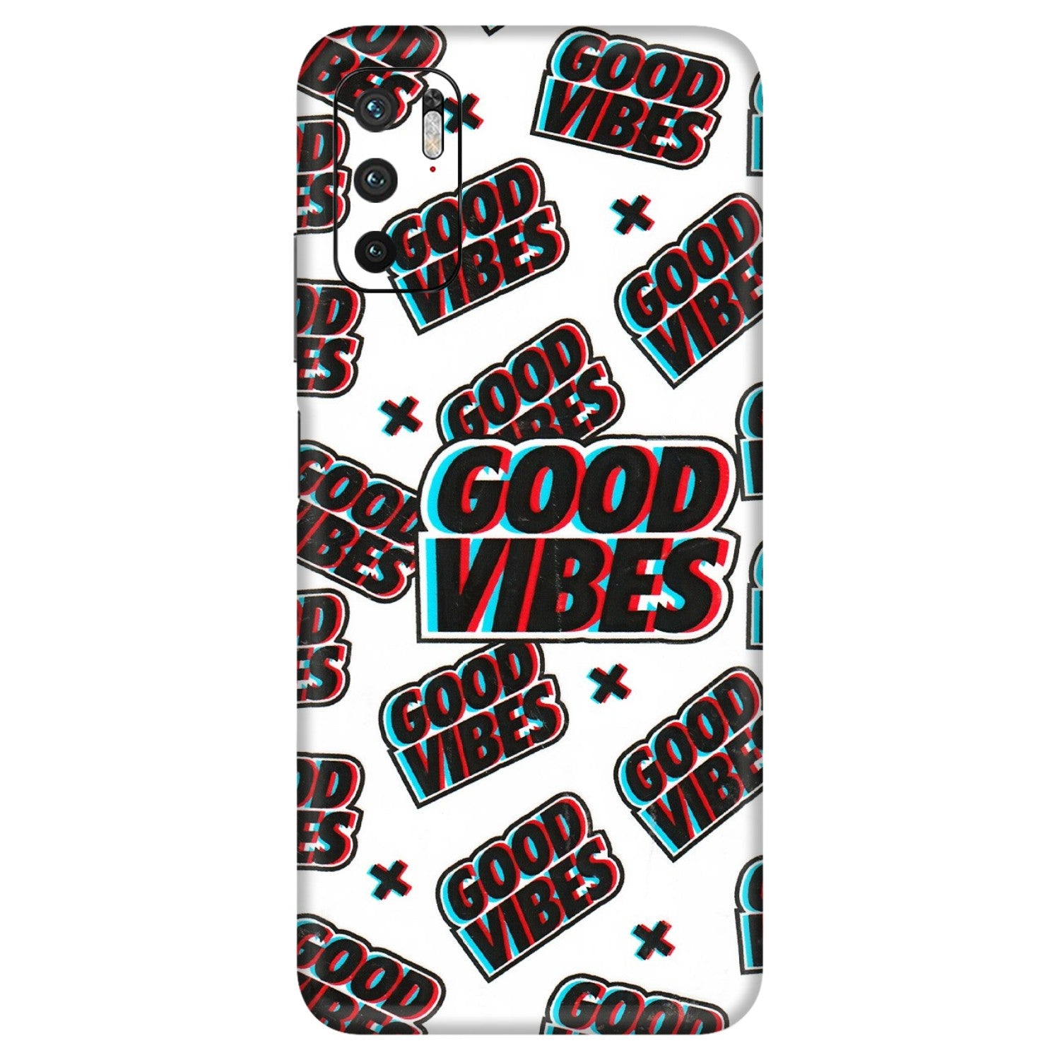 Xiaomi Redmi Phone Skins (All Models) - Good Vibes - 3D Embossed Finish (L-282) Redmi Note 10T 5G