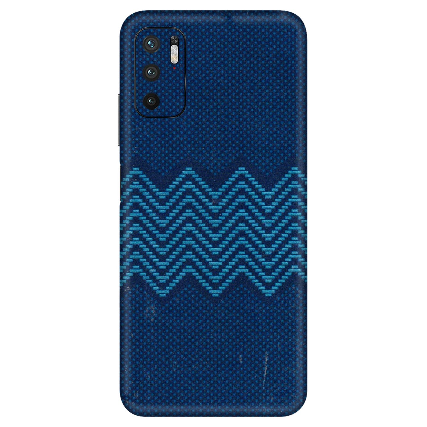 Xiaomi Redmi Phone Skins (All Models) - Blue Sober Waves - 3D Embossed Finish (L-306) Redmi Note 10T 5G
