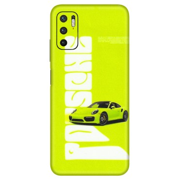 Xiaomi Redmi Phone Skins (All Models) - Lime Green Porche - 3D Embossed Finish (L-30) Redmi Note 10T 5G