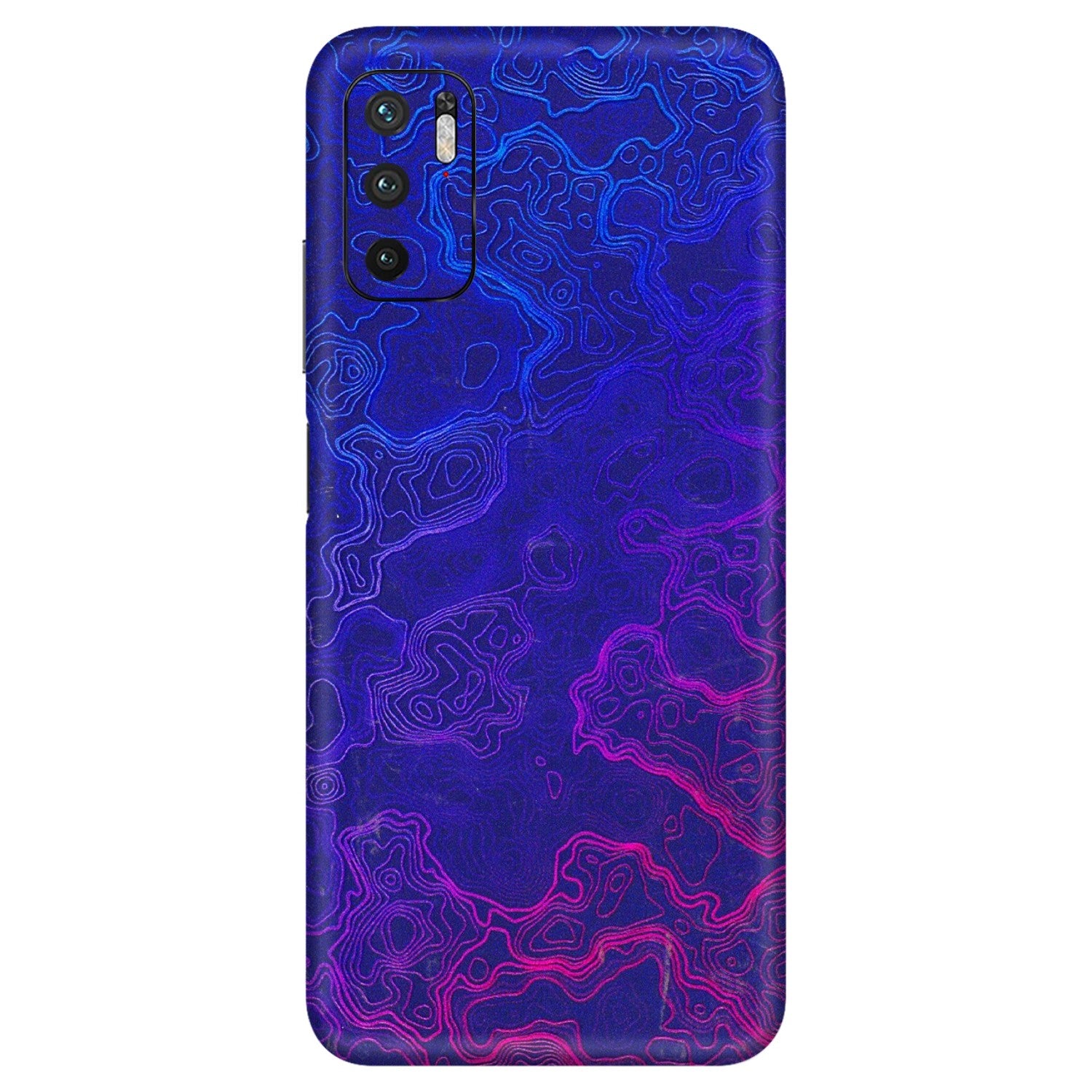 Xiaomi Redmi Phone Skins (All Models) - Purple Ripples Swirl - 3D Embossed Finish (L-314) Redmi Note 10T 5G