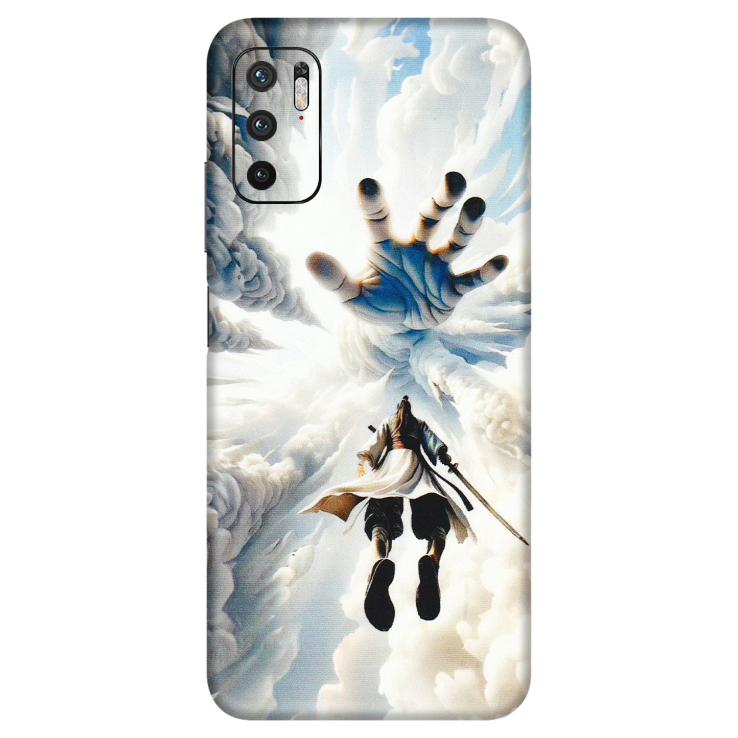 Xiaomi Redmi Phone Skins (All Models) - Big Hand With Monkey King - 3D Embossed Finish (L-323) Redmi Note 10T 5G