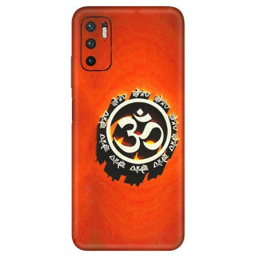 Xiaomi Redmi Phone Skins (All Models) - Aum Shiv Orange - 3D Embossed Finish (L-32) Redmi Note 10T 5G