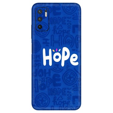 Xiaomi Redmi Phone Skins (All Models) - Hope Doodles Blue - 3D Embossed Finish (L-43) Redmi Note 10T 5G
