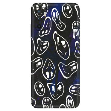 Xiaomi Redmi Phone Skins (All Models) - Distorted Smileys - 3D Embossed Finish (L-92) Redmi Note 10T 5G