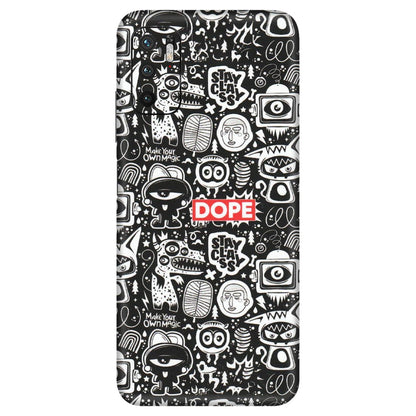 Xiaomi Redmi Phone Skins (All Models) - Dope Stay Classy Black Doodles - Matte Finish (M-126) Redmi Note 10T 5G