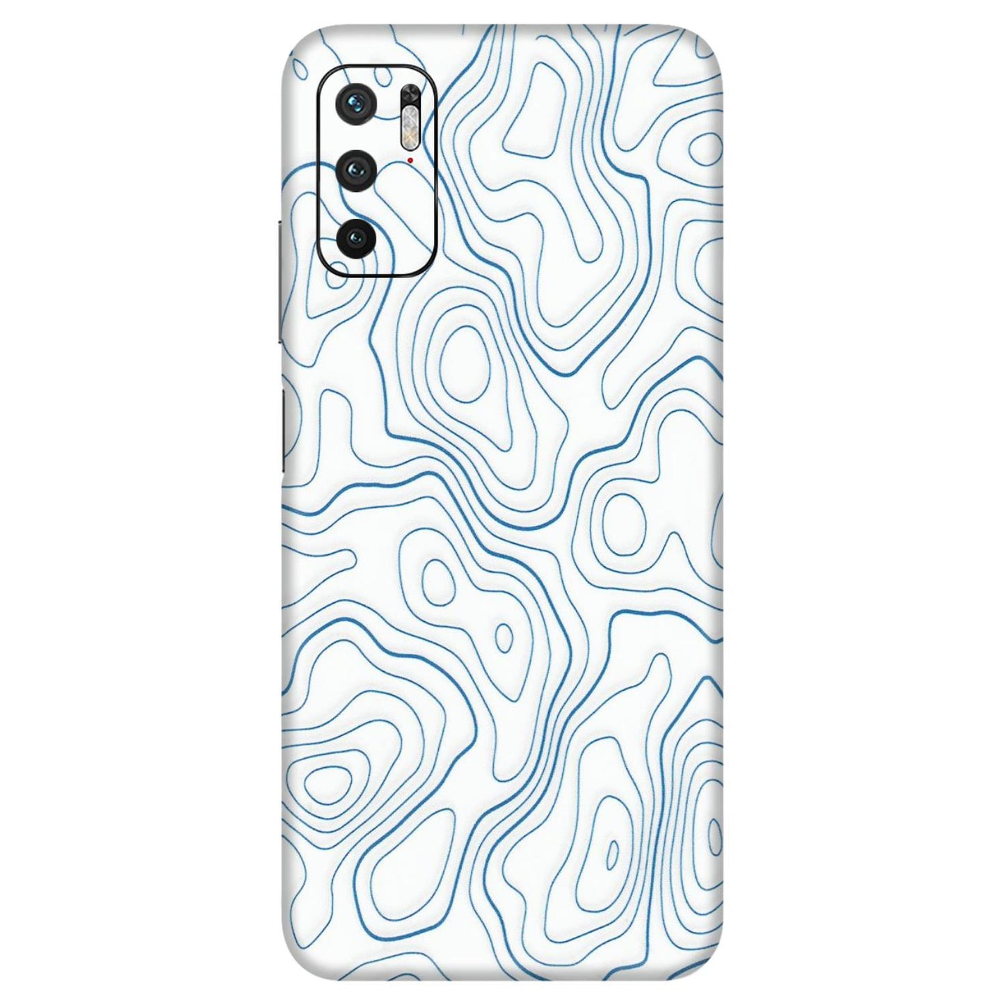 Xiaomi Redmi Phone Skins (All Models) - Blue And White Swirls - Matte Finish (M-139) Redmi Note 10T 5G